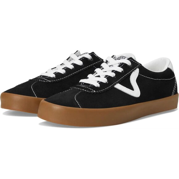 Vans Sport Low Shoe Black/Gum Boys Suede Men 4.0 Women 5.5 Classic New In Box - Picture 2 of 9
